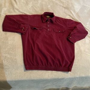Cabela’s Jacket Men Large‎ Burgundy Shacket Outdoors Workwear Lined Heavyweight